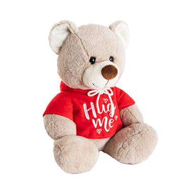 Valentines Day Soft Toys - Hug Me Teddy Bear w Hoddie Grey (26cmST)