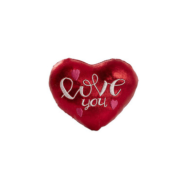 Valentines Day Soft Toys - Mini Velvet Love You Heart Plush Toy Red (12cmWx10.5cmH)