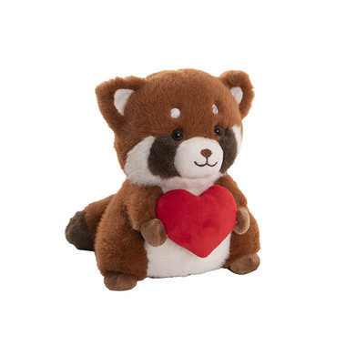 Valentines Day Soft Toys - Rocky the Raccoon w Heart Plush Soft Toy Brown (27cmST)