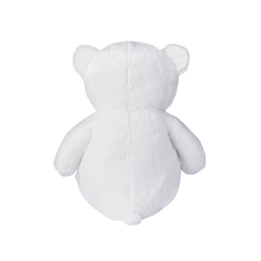 Kyle Bear With Brown Bow White (40cmST)