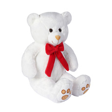 Giant Teddy Bears - Kyle Bear With Red Bow White (52cmST)