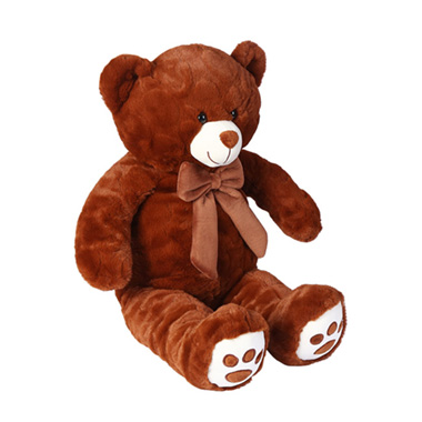 Medium Teddy Bears - Kyle Bear With Brown Bow Brown (52cmST)