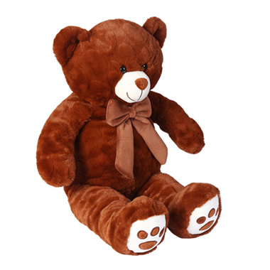 Giant Teddy Bears - Kyle Bear With Brown Bow Brown (65cmST)