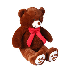 Medium Teddy Bears - Kyle Bear With Red Bow Brown (52cmST)