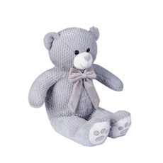 Giant Teddy Bears - Louis Teddy Bear With Dark Grey Bow Grey (40cmST)