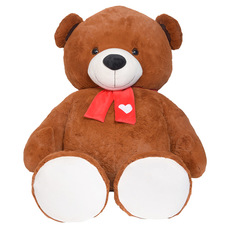 Giant Teddy Bears - Conrad Teddy Bear With Red Scarf Brown (136cmHT)