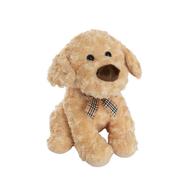 Dog Soft Toys - Capoodle Lulu Plush Soft Toy w Bow Beige Brown (30cmST)