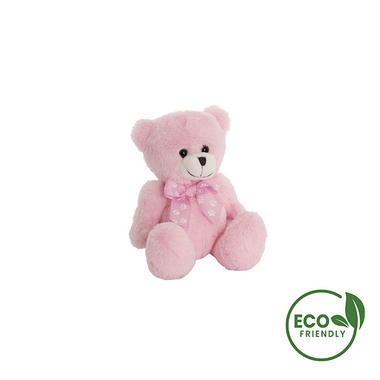 Baby Teddy Bears - Luca Eco Teddy Bear w Bow Pink (15cm.ST)