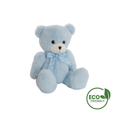 Teddytime® Classic Teddy Bears - Luca Eco Teddy Bear w Bow Blue (20cm.ST)
