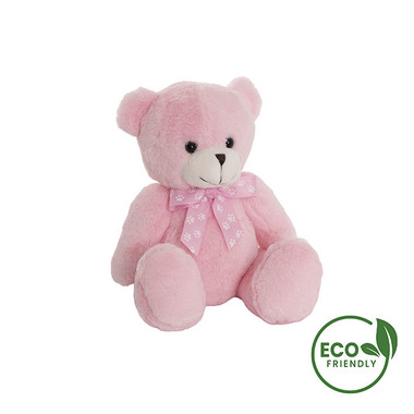 Teddytime® Classic Teddy Bears - Luca Eco Teddy Bear w Bow Pink (20cm.ST)