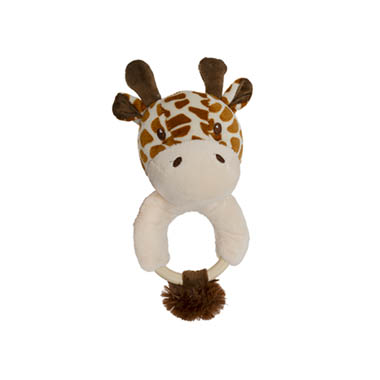 Baby Rattles - Jungle Giraffe Ring Rattle Brown (20cmHT)
