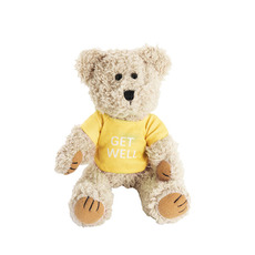 Teddy Bear Message Get Well Yellow T Shirt (20cmHT)