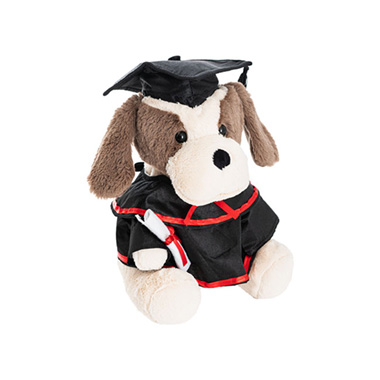Graduation Teddy Bears - Graduation Puppy Robbie Plush Soft Toy Cream (25cmST)