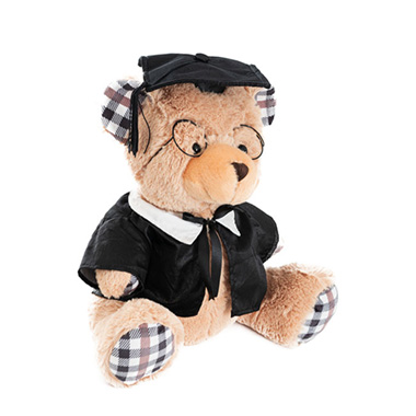 Graduation Teddy Bears - Graduation Teddy Bear Karl w Glasses Soft Brown (30cmST)