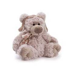 Teddytime Teddy Bears - Jacq Teddy Bear with Hat Scarf Pink Beige Trim (20cmH)