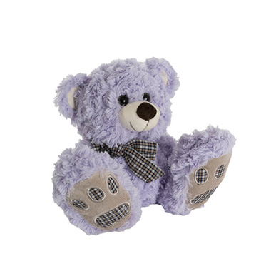 Small Teddy Bears - Elliot Teddy Bear w Bow Soft Purple (23cmST)