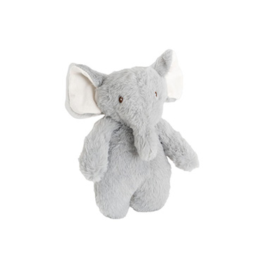 Jungle Animal Soft Toys - Hank Plush Soft Toy Elephant Soft Grey (25cmH)