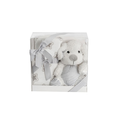 Cosmo Puppy & Blanket Gift Pack White (20x18x26cm)