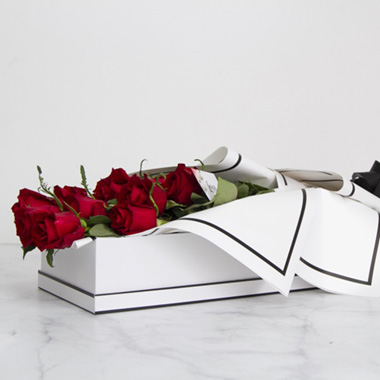 Signature Rose Box Silhouette White Black(78x23x12cmH) Set 3