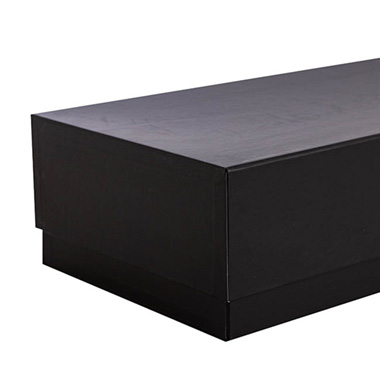 Matte Rose Box Dozen Deep Lid Black Set 3 (75x21x11cmH)