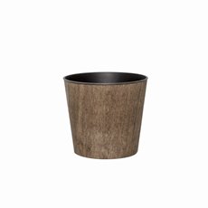 Flora Flower Pots & Planters - Flora Woodgrain Walnut Pot Round (13Dx11.5cmH)