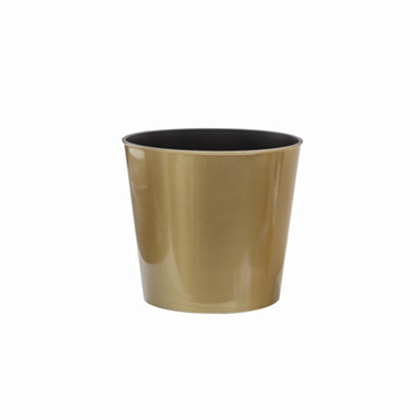 Flora Metallic Pot Round (13Dx11.5cmH) Gold