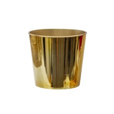 Flora Flower Pots & Planters - Flora Chrome Pot Round (15.5Dx13cmH) Gold