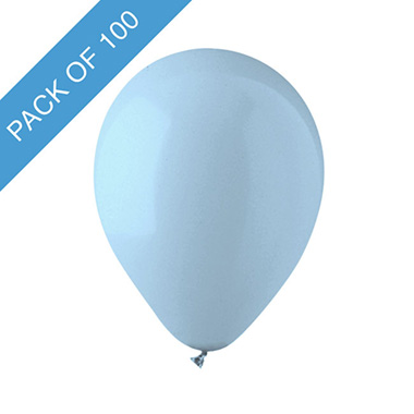 Latex Balloons - Latex Koch Balloon 12 100 Pack Pastel Blue (31cmD)