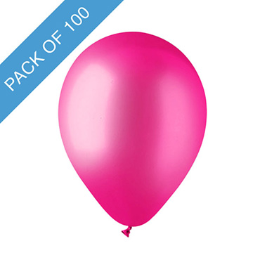 Latex Balloons - Latex Koch Balloon 12 100 Pack Hot Pink (31cmD)
