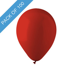 Latex Balloons - Latex Koch Balloon 12 100 Pack Red (31cmD)