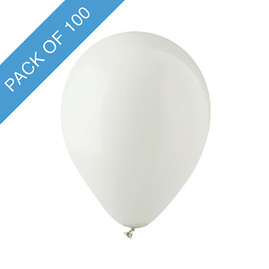 Latex Balloons - Latex Koch Balloon 12 Pack 100 White (31cmD)
