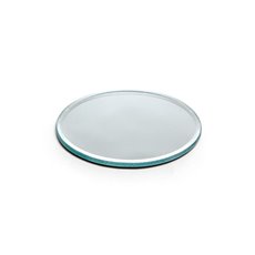Round Mirror Candle Plate with Bevelled Edge (10cm)