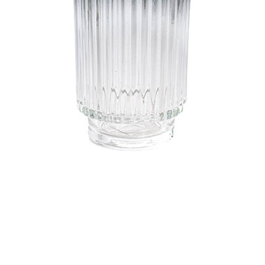 Glass Craft Ripple Vase Candle Holder Clear (8.8x13cmH)