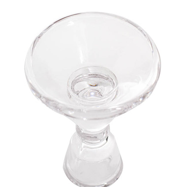 Glass Craft Ripple 2 in 1 Candle Holder Crystal (6.5x9cmH)