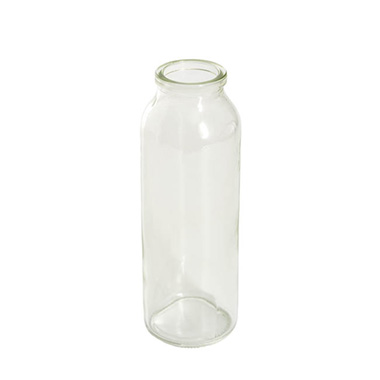 Glass Bottles - Glass Tall Milk Bottle Sage (5.5x16cmH)