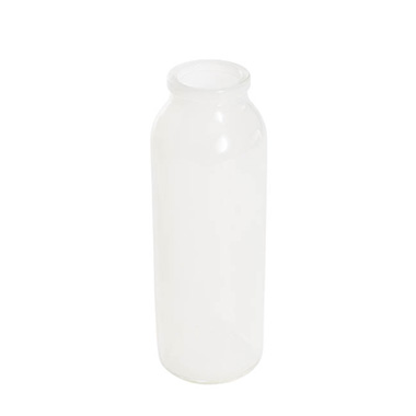 Glass Tall Milk Bottle Frosted White (5.5x16cmH)