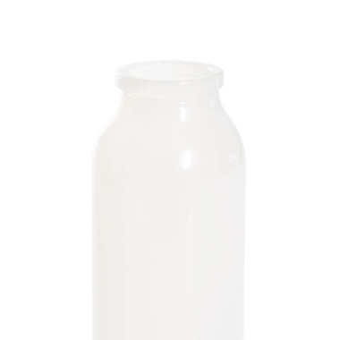 Glass Tall Milk Bottle Frosted White (5.5x16cmH)