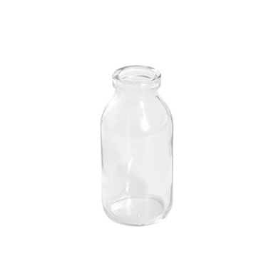 Glass Bottles - Glass Classic Milk Bottle Clear (5x10cmH)