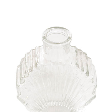 Glass Shell Shape Bottle Vase Clear (8x3.5x10.8cmH)