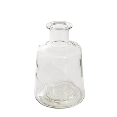 Recycled Style Glass Vases - Glass Habitat Bottle Vase Clear (11.5x17cmH)