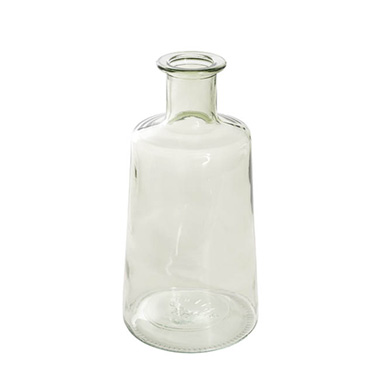 Recycled Style Glass Vases - Glass Habitat Bottle Vase Sage (11.5x24cmH)