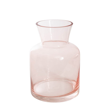 Decorative Glass Vases - Glass Lisette Posy Vase Soft Pink (15x22cmH)