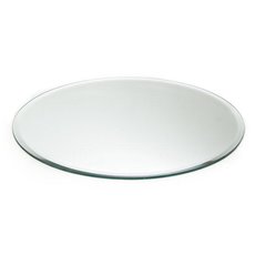 Candle Plates - Round Mirror Candle Plate with Bevelled Edge (40cm)