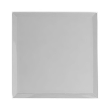 Candle Plates - Square Mirror Glass Bevelled Plate Pack2 Silver(30.5x30.5cmH