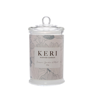 Scented Candle Jars & Containers - Scented Jar Candle Eden Summer Garden & Mint 270g (8x15cmH)