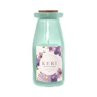 Scented Milk Jar Candle Melody Wild Orchid (6x12.5cmH)