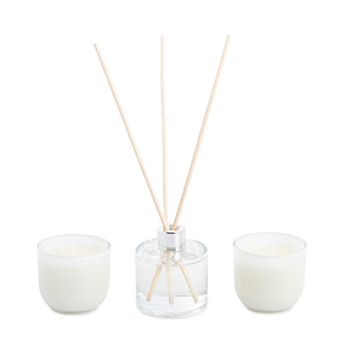 Candle & Diffuser Gift Set Rose & Water Lily (5.3x4.8cmH)
