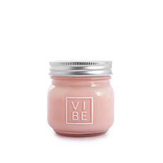 Scented Candle Jars & Containers - Scented Candle Jar Vibe Soft Vanilla & Peach (7.5x7.5cmH)