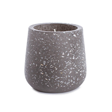 Scented Candle Jars & Containers - Scented Candle Terrazzo Ambergris Grey Large 100g(9.8x10cmH)