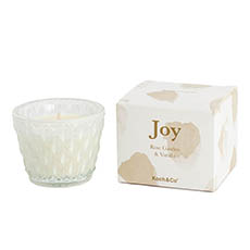 Scented Candle Jars & Containers - Scented Candle Joy White Rose Garden & Vanilla (7.5x6cmH)